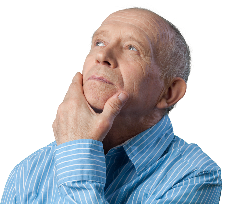 Thinking Grandfather Portrait